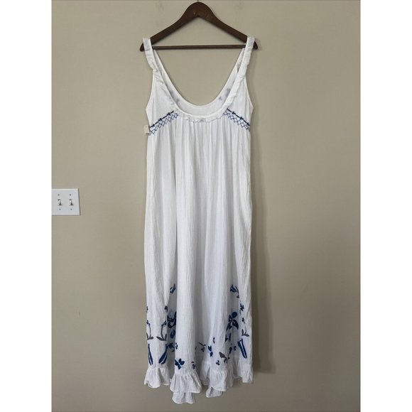 Free People White and Blue Floral Maxi Dress - Picture 9 of 14